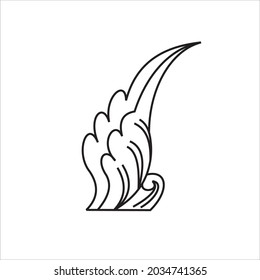 simple vector wings for decoration and pattern