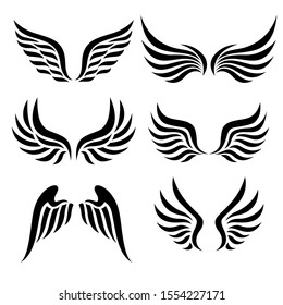 Wings Elements Design Vector Illustration Stock Vector (Royalty Free ...
