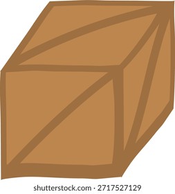 Ilustración de caja de madera de Vector simple