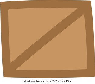 Ilustración de caja de madera de Vector simple
