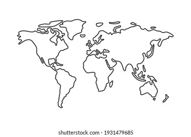 Simple vector world map