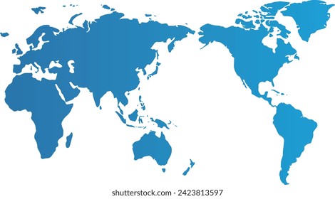 Simple vector world topography map