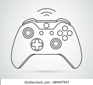 Simple vector xbox gamepad icon. Joypad, joystick illustration isolated on white background