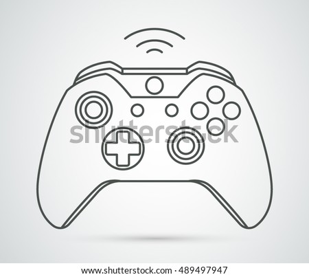 Simple vector xbox gamepad icon. Joypad, joystick illustration isolated on white background