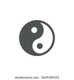 Símbolo de equilíbrio de yin yang de vetor simples