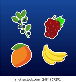 Simple vectors fruit assets are simple, bright, clean and minimalist vector style fruit illustrations, ideal for graphic design and creative projects.