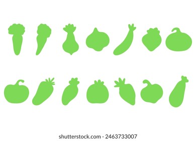 Icono de verdura simple. Diseño plano de comida saludable
