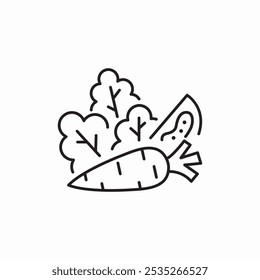 simple vegetable icon sign vector