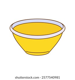 Simple vegetable oil vector illustration in flat lineal color style isolated on a white background