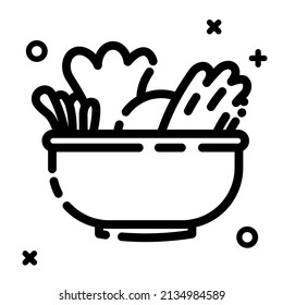 simple vegetable salad icon design, best used for web, banner, flayer or application