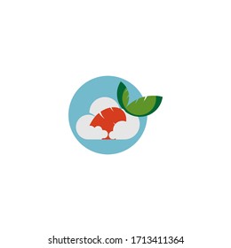 Simple Vegetables shop logo icon vector design