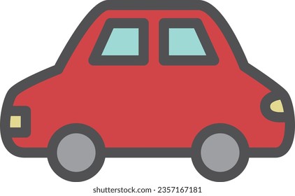 Simple vehicle color single item icon car