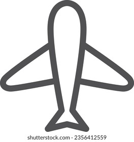 Plano simple de línea de vehículos de un solo elemento avión