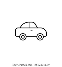 Simple vehicle representation for design projects, modern car graphic