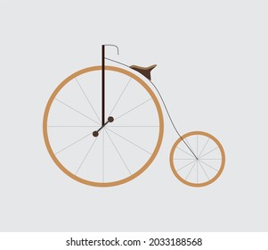 Simple Velocipede Bike Vector Icon