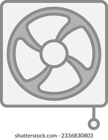 Simple Ventilation Fan Isolated Vector Illustration