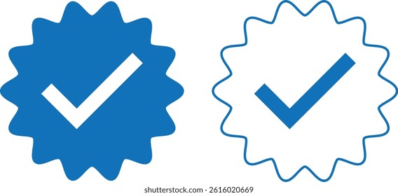 simple verified check mark symbol vector illustration.