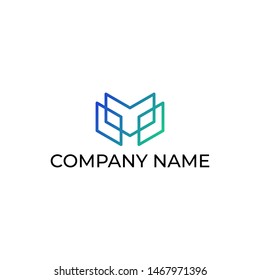 Simple and versatile logo design for letter M