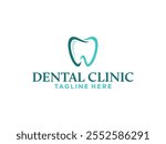 A simple and versatile logo featuring a clean, minimalist tooth design. Perfect for dental clinics, oral health professionals business looking for a professional and modern brand identity.