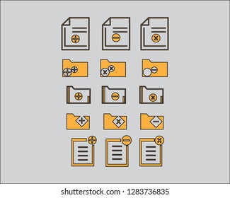 simple version set of document related color vector line art icon contains such icon as processing legal document,document flow and more editable stroke