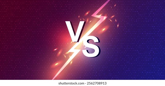 Simple versus template background red and blue. Vector editable