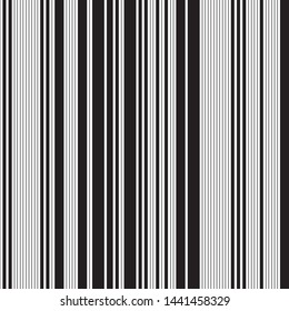 Simple vertical black lines. Ratio between white and black is 62%:38%, that is 1.6 Fibonacci ratio (the golden number)