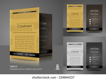 Simple vertical business card design 