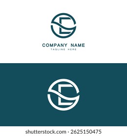 Simple vertical ES letter logo vector, product abbreviation design.