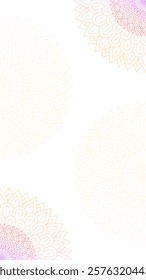 Simple Vertical Mandala Border Background White Soft Gradient Hues In White