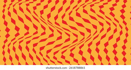 padrão de onda rombo vertical simples vermelho em laranja.
