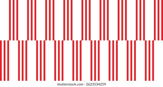 simple vertical red three line irregular pattern.