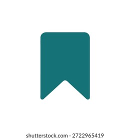 Um ícone de marcador de estilo de faixa de opções vertical simples em uma cor verde ou azul-escuro.