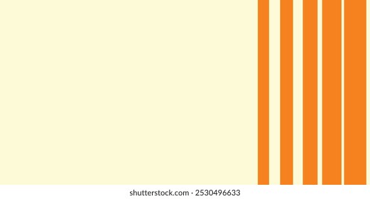 Listras verticais simples em um amarelo pálido e laranja vibrante. Linhas limpas e cores em negrito criam uma estética moderna. Um design minimalista com foco no contraste de cores. Uma combinação de cores clássica.