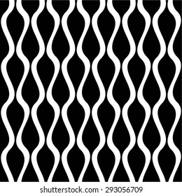 Simple vertical wavy pattern, seamless vector background.