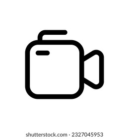 Simple Video Camera icon. The icon can be used for websites, print templates, presentation templates, illustrations, etc