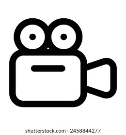 Simple Video Camera icon. The icon can be used for websites, print templates, presentation templates, illustrations, etc