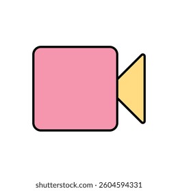 Simple Video Camera Icon Vector