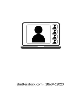 Simple  Video Conference Call Vector Design