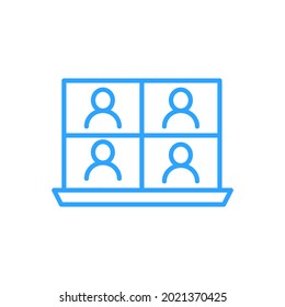 Simple de Videoconferencia relacionada con Iconos de línea vectorial, videollamadas y más.