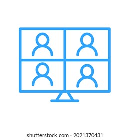 Simple de Videoconferencia relacionada con Iconos de línea vectorial, videollamadas y más.