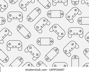 Simple Video game controller background Gadgets and devices seamless pattern Eps10 vector
