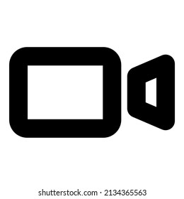 simple video icon design, editable stroke. best used for web, banner, flayer or application. vector illustration EPS 10 File Format