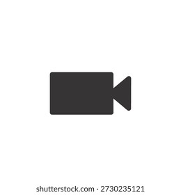 simple video icon with a transparent background