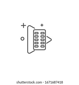 Simple video player icon design templates