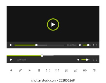 Simple Video Player Template with some Icons. 