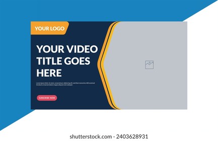 Simple Video Thumbnail Design Template, Creative Banner Design, Corporate Thumbnail