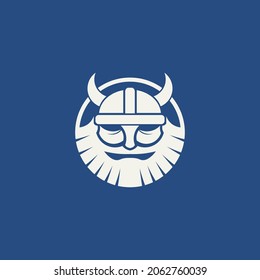 simple viking head logo .vector illustration for business logo or icon