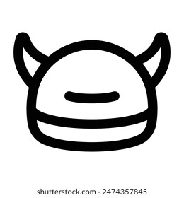 Simple Viking Helmet icon. The icon can be used for websites, print templates, presentation templates, illustrations, etc