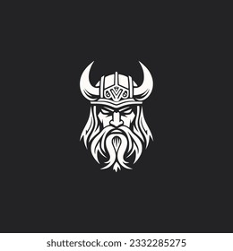 simple viking warrior fitness brand logo vector illustration template design