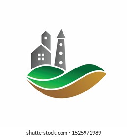 simple village template logo design